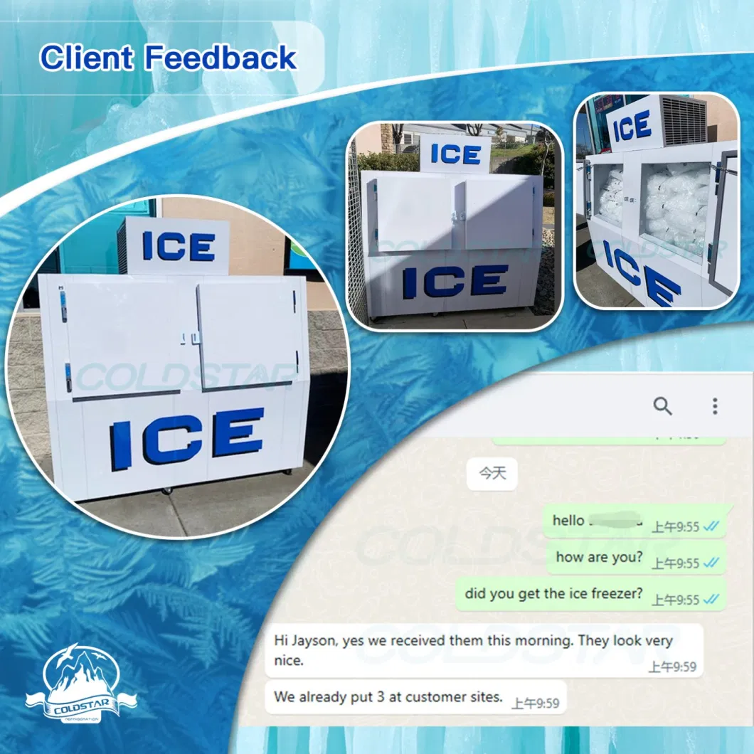 Ice Merchandiser Outdoor Single Door Ice Stockage Bin