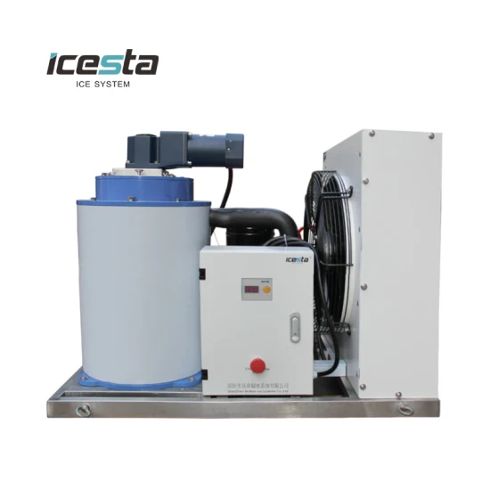 Icesta 300kg to 10 Ton Easy Control High Reliable Air Cooling Flake Ice Machine for Fish